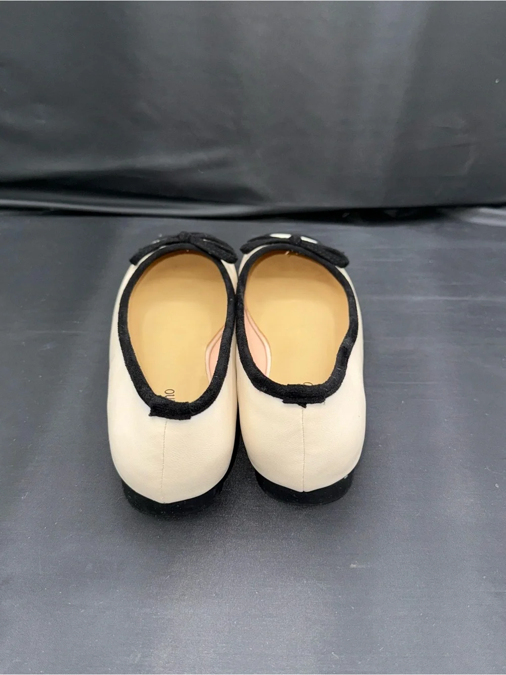 C.Paravano Cap Toe Ballet Flats Coquette Parisian Chic Quiet Luxury Bow Sz 6.5